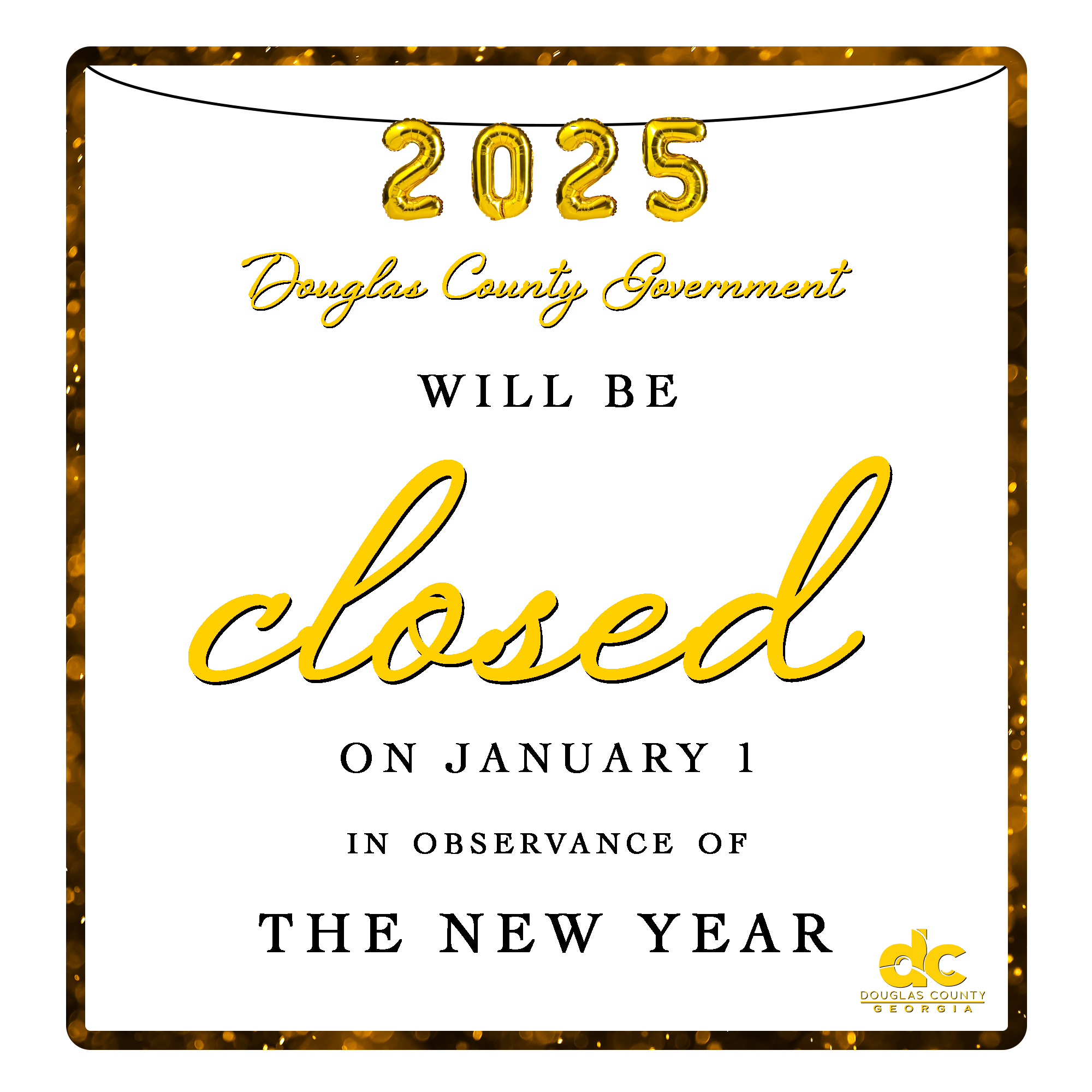 New Year Closure GFX