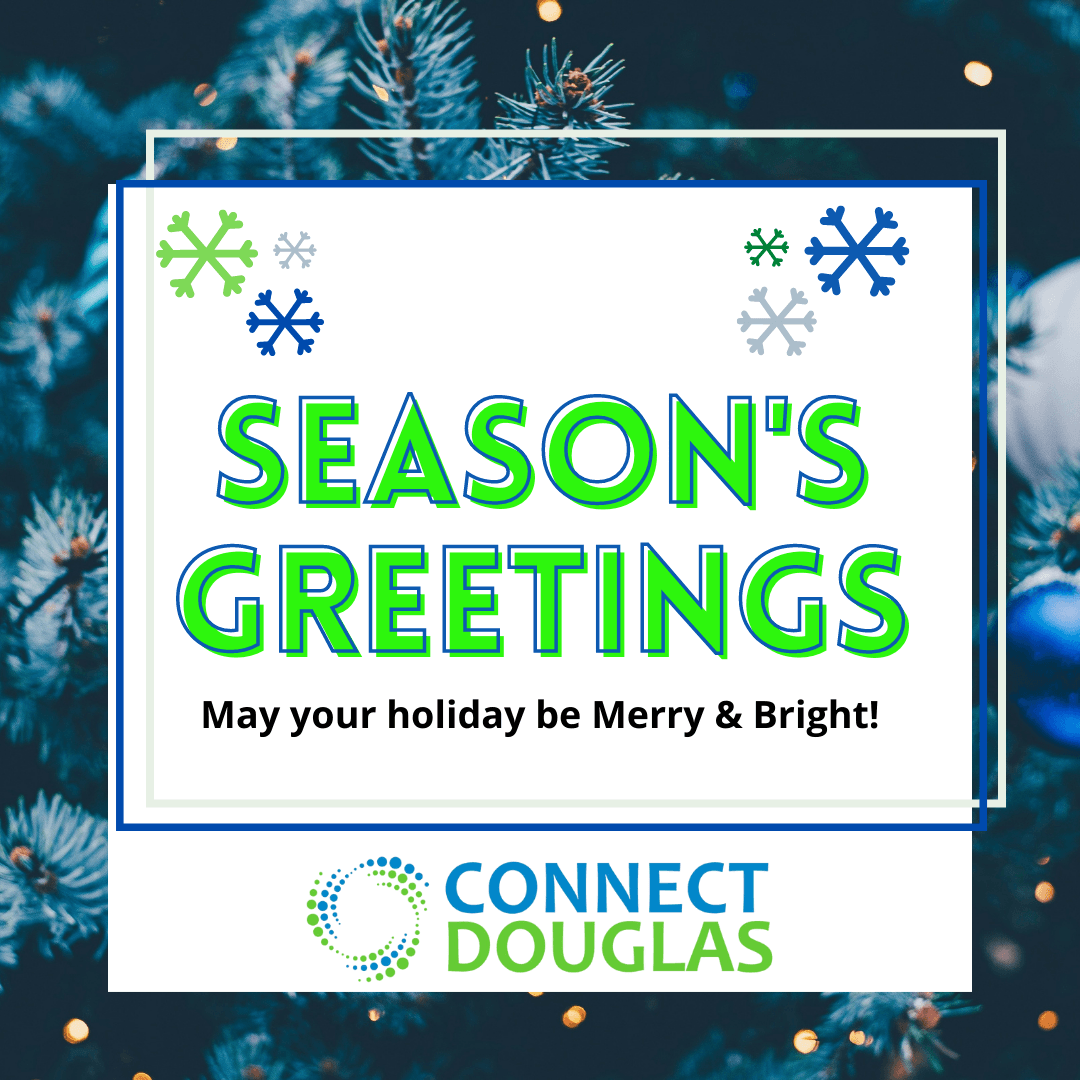 Light Blue and White Christmas Greetings Post